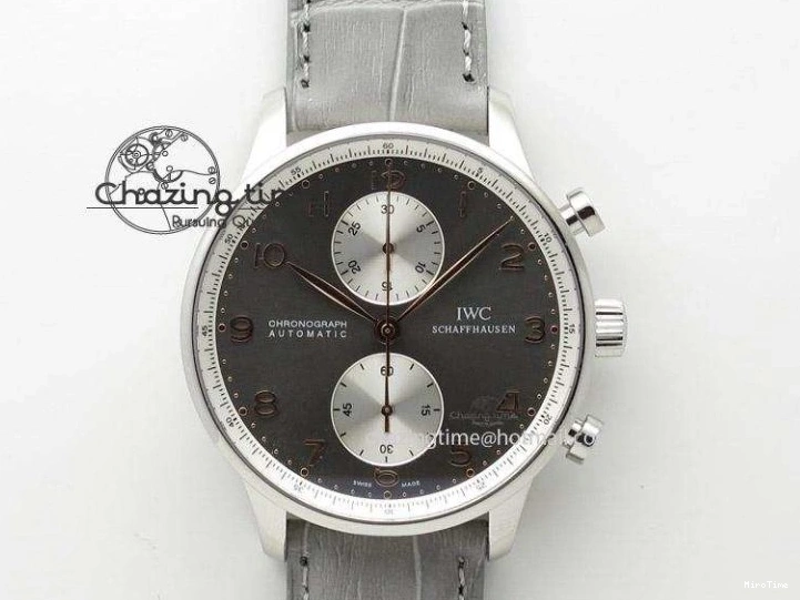 MIROTIME 0821 Portuguese Chrono RG IW371480 ZF 1:1 Best Edition White Dial On Brown Leather Strap A7750 V HighPerformance 7266